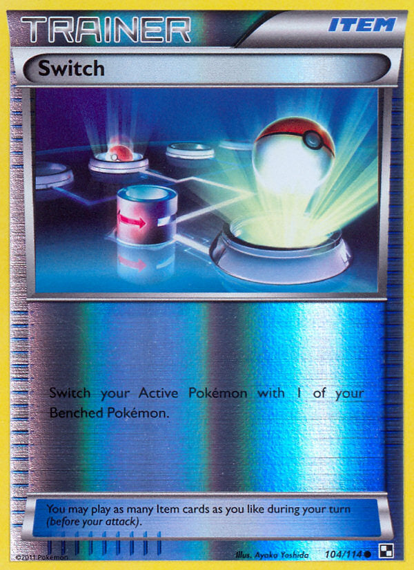 Black & White Switch #104/114 reverse holo